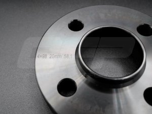 FIAT 500 Wheel Spacers - CFP - 20mm - Black - set of 2 w/ extended bolts